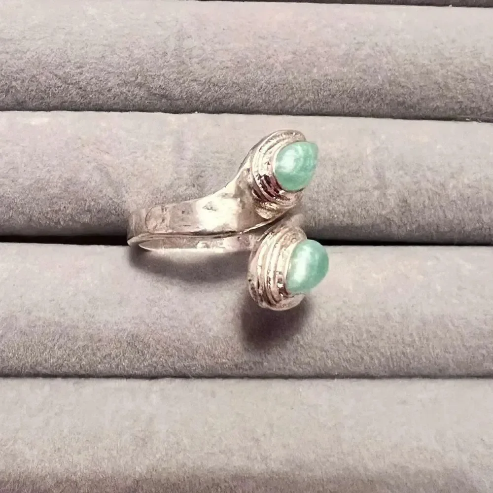 🤯5/$25🤯 NEW Silver Tone Turquoise Color Ring